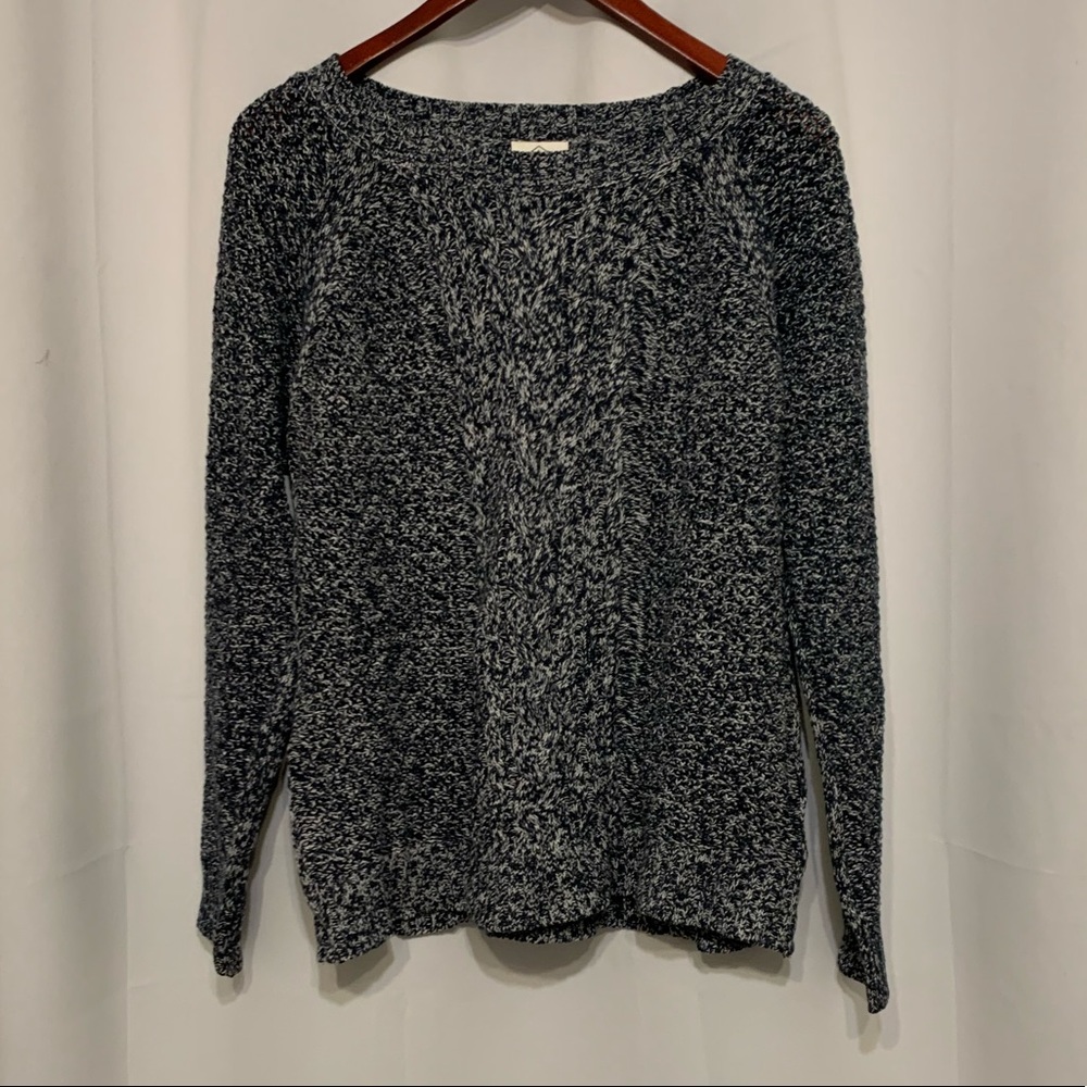 Navy blue and white sweater